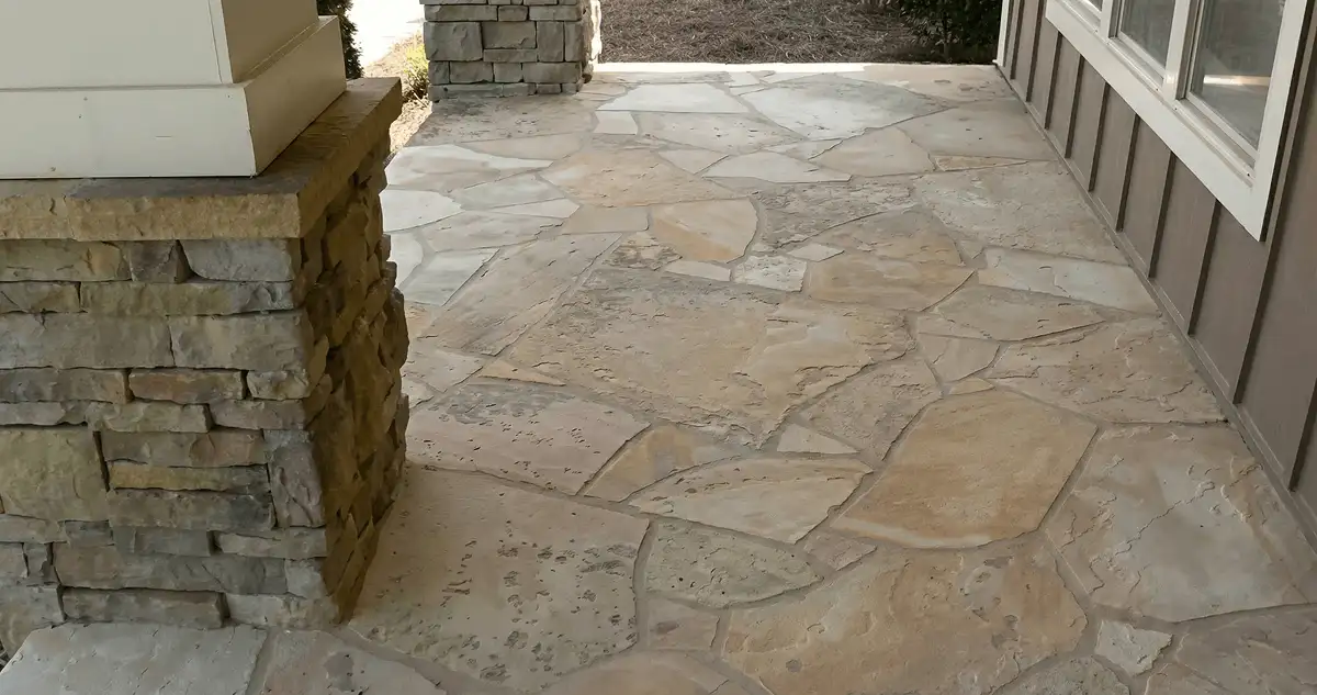 House entrance with professionally installed stone flooring in Pembroke Pines FL